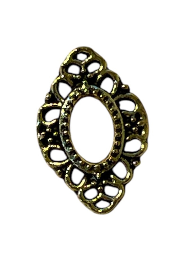 Nailart, ram i metall, guld - 8 st