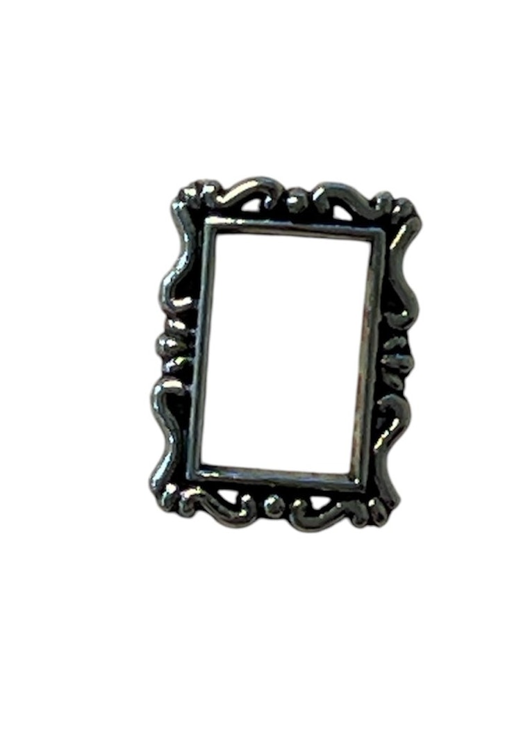 Nailart, ram i metall, silver - 8 st