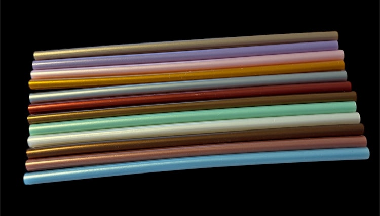 Färgade limstavar, 20cm - 12st