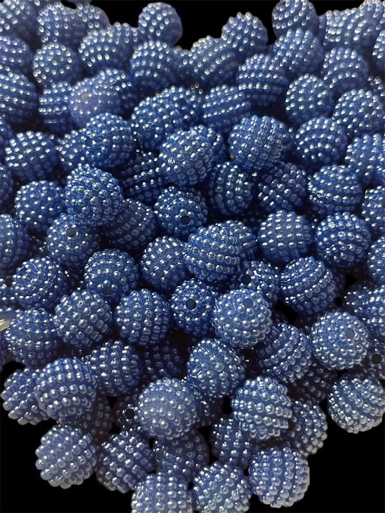 Bärpärla, 10mm, mörkblå - 50st