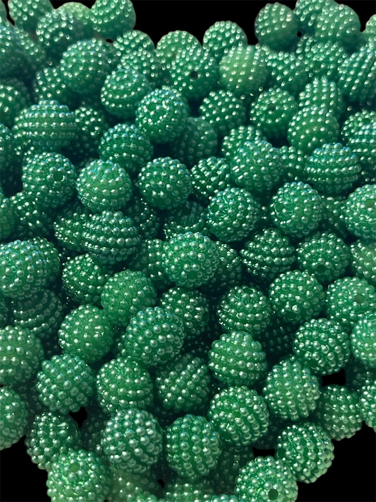 Bärpärla, 10mm, grön - 50st