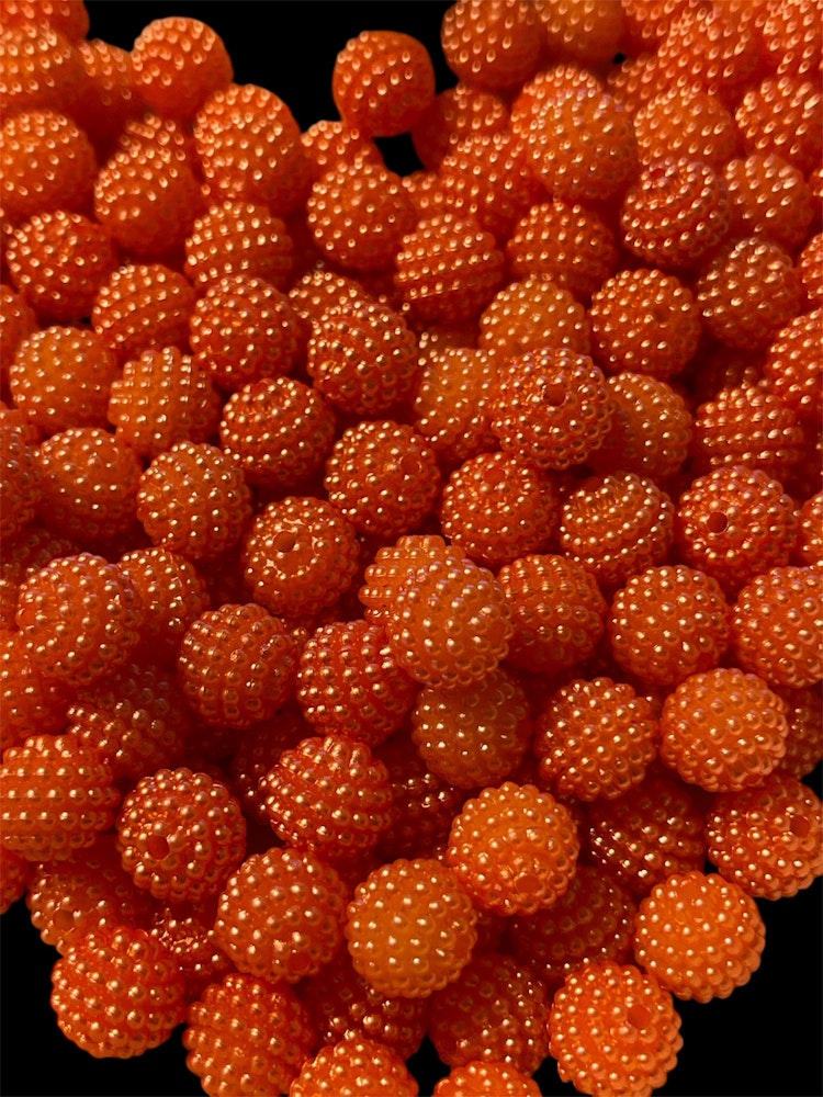 Bärpärla, 10mm, orange - 50st