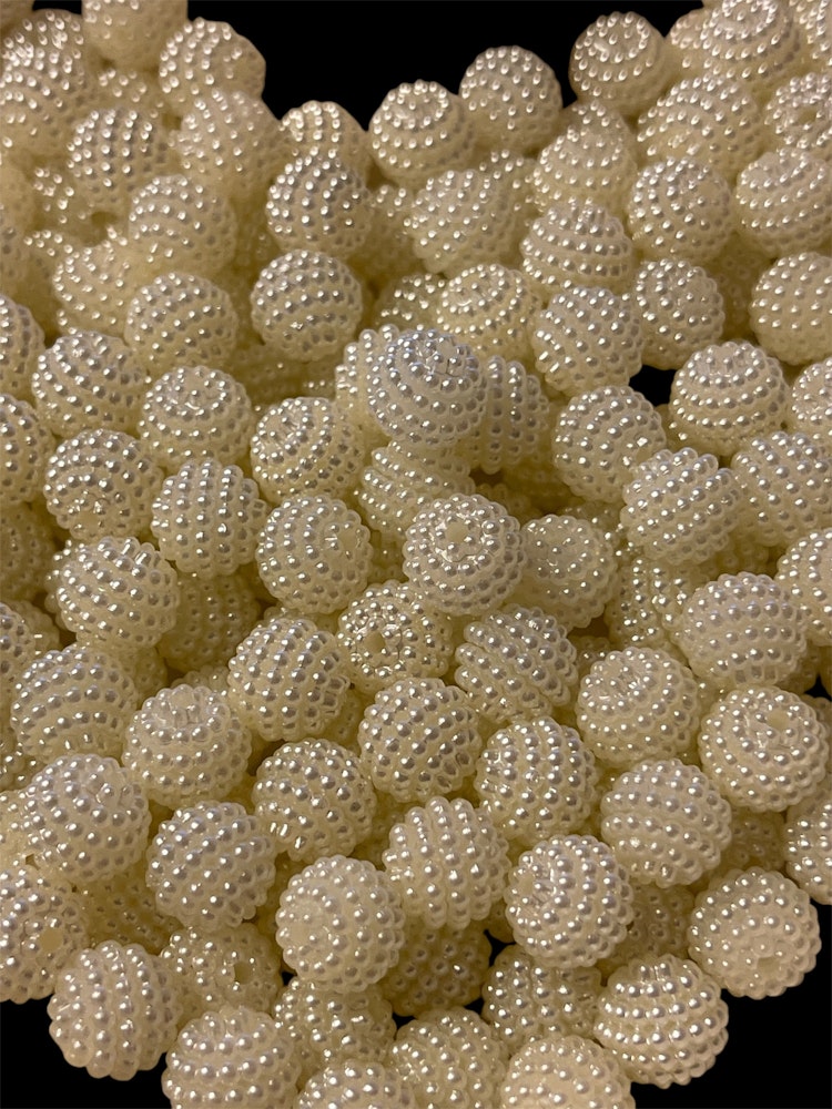 Bärpärla, 10mm, beige - 50st