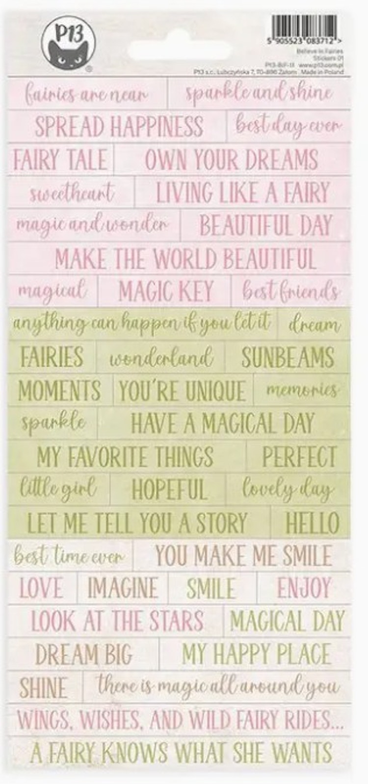 P13 Stickers - Believe in fairies
