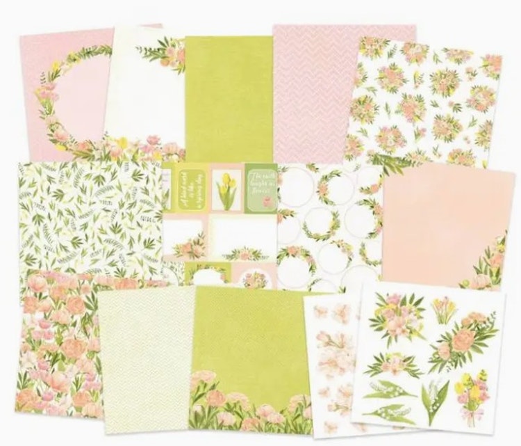 P13 Paper pad - Hello spring (15x15cm)