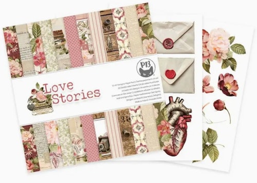 P13 Paper pad - Love stories (15x15cm)
