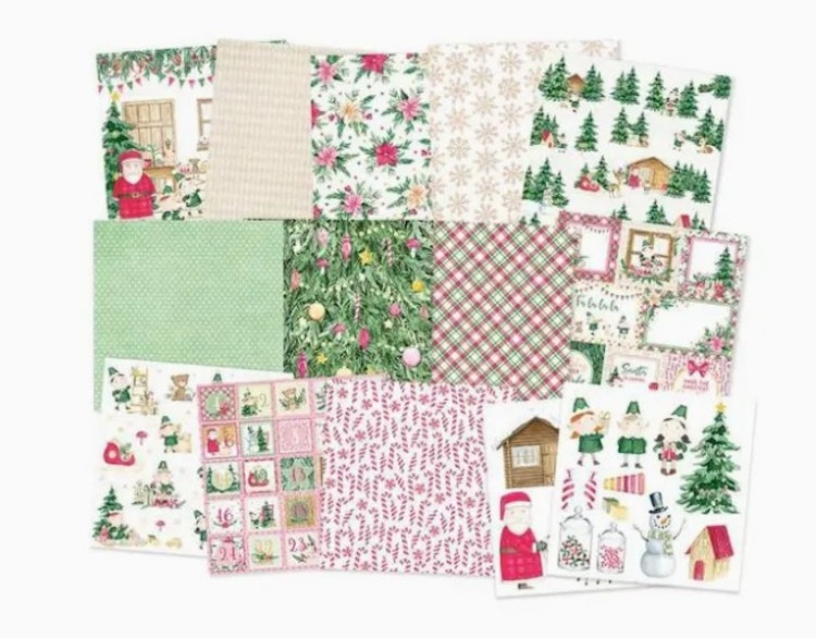 P13 Paper pad - Santas workshop (15x15cm)