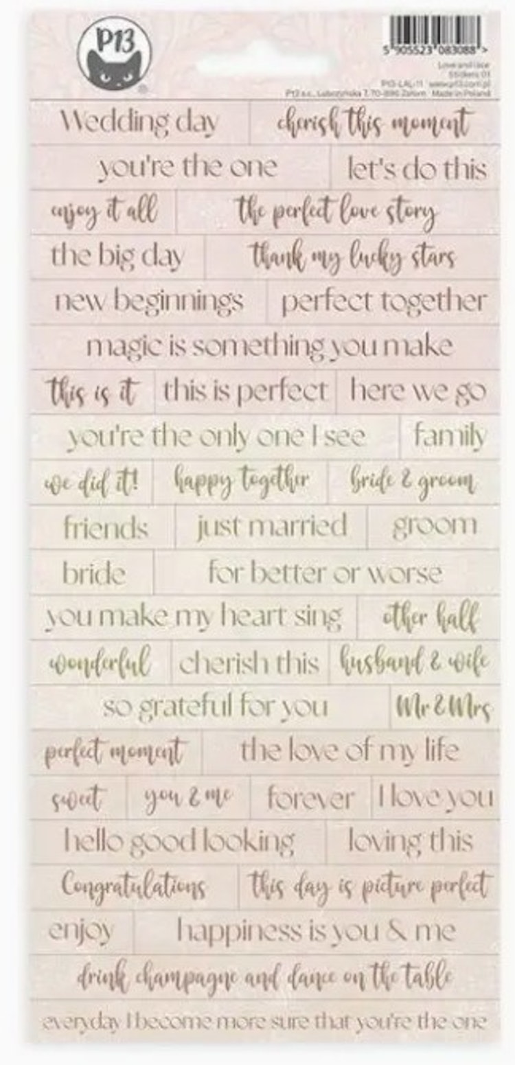 P13 Stickers - Love and lace