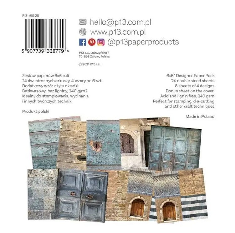 P13 Creative pad - Italiensk gata (15x15cm)
