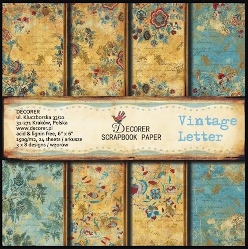 Decorer - Vintage letter (15x15cm)