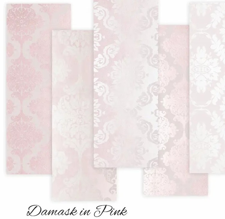 Decorer - Damask in pink (7x20cm)