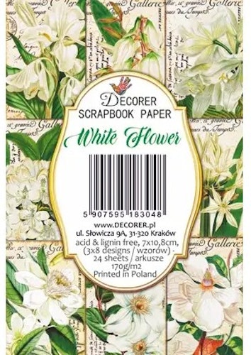 Decorer Mini - White flower (7x10,8cm)