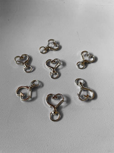 Nyckelring, hjärta - silver
