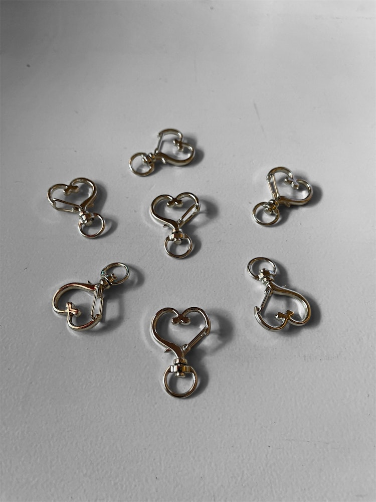 Nyckelring, hjärta - silver