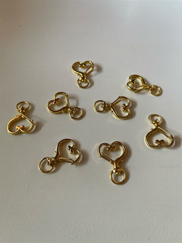 Nyckelring, hjärta - guld