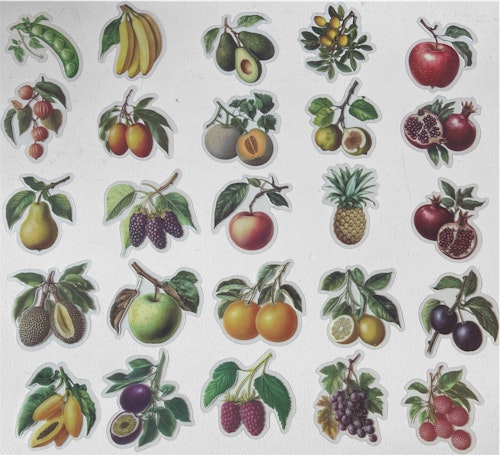 Klistermärken - Frukt & grönt - 25st