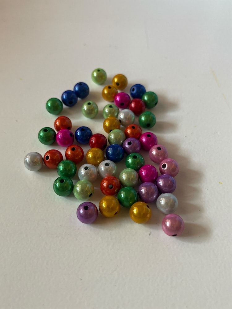 Reflexpärlor, mix, 8mm - 50 st