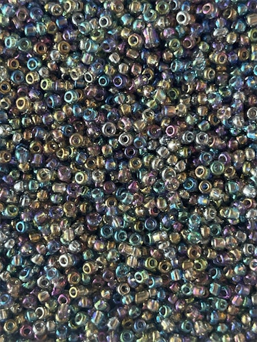 Glaspärla, grå-metallic, 2mm - 20g - Ca 1700st