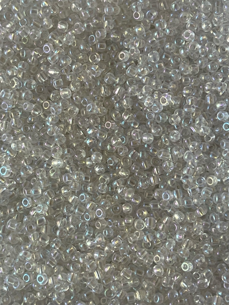 Glaspärla, vit, 2mm - 20g - Ca 1700st