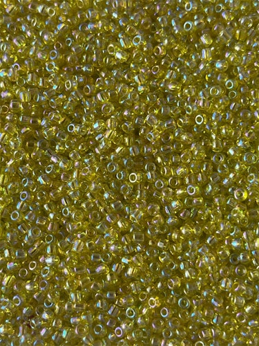 Glaspärla, gul, 2mm - 20g - Ca 1700st