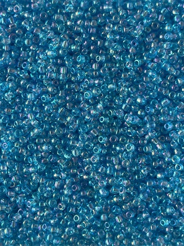 Glaspärla, ljusblå, 2mm - 20g - Ca 1700st