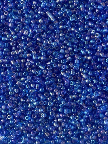Glaspärla, mörkblå, 2mm - 20g - Ca 1700st