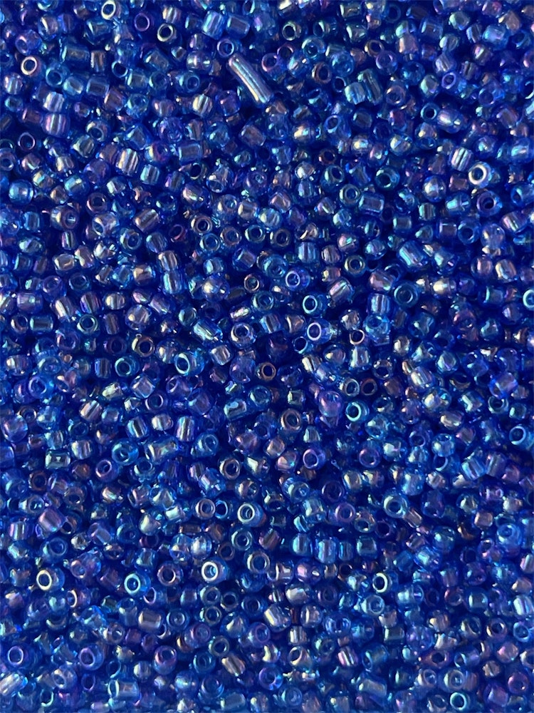 Glaspärla, mörkblå, 2mm - 20g - Ca 1700st