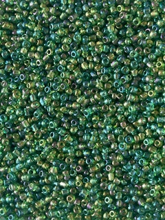 Glaspärla, mörkgrön, 2mm - 20g - Ca 1700st