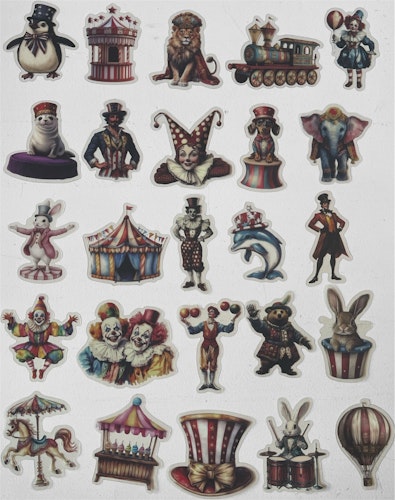 Klistermärken - Circus-tema - 25st