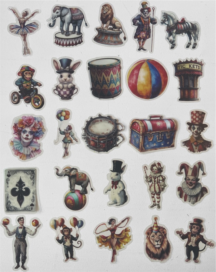 Klistermärken - Circus-tema - 25st