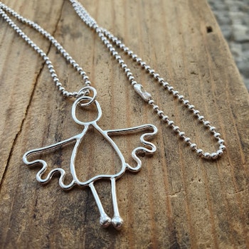 Silverängel Märta halsband
