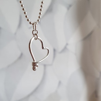 Silverhalsband Mammahjärtat