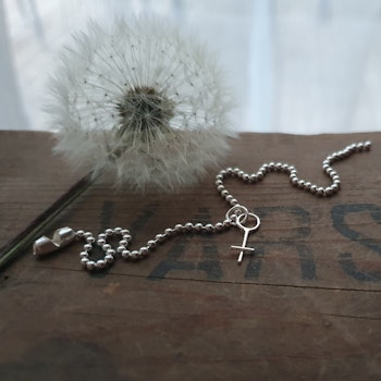 Kvinnokraft Silverarmband/fotlänk