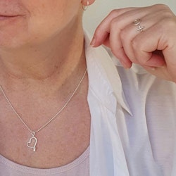 Silverhalsband Mammahjärtat