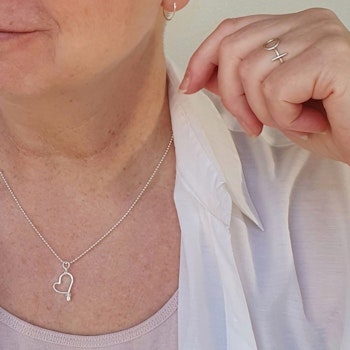 Silverhalsband Mammahjärtat