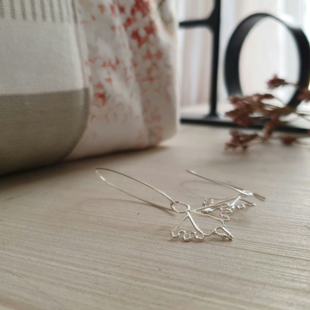 Silverörhänge med silverängel Ebba från MIA´s smedja.