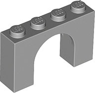 Arch 1 x 4 x 2 (Medium Stone Gray)