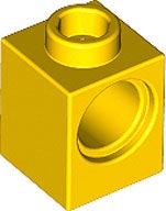 Technic Brick 1 x 1 (Yellow)