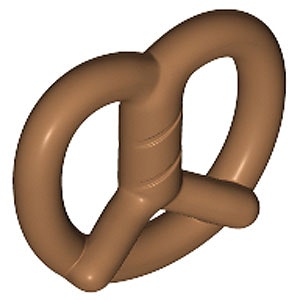 Minifigure Pretzel with 3.2 Shaft (Medium Dark Flesh)