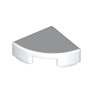 1/4 Circle Tile 1 x 1 (White)