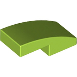 Plate with Bow 1 x 2 x 2/3 (Lime)