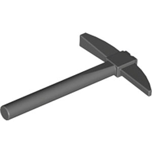 Minifigure Pickaxe (Dark Stone Gray)