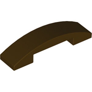 Plate with Bow 1 x 4 x 2/3 (Dark Brown)