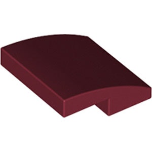Plate with Bow 2 x 2 x 2/3 (Dark Red)