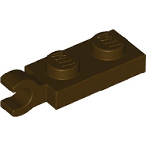 Plate 2 x 1 with holder,vertical (Dark Brown)