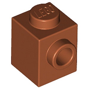 Brick 1 x 1 with 1 Knob (Dark Orange)