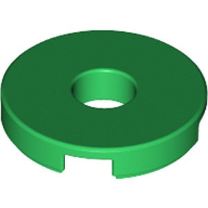 Tile 2 x 2 Round with Hole Ø4.85 (Green)