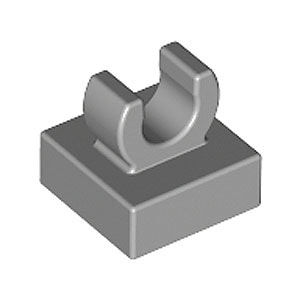 Plate 1 x 1 with Up Right Holder (Medium Stone Gray)