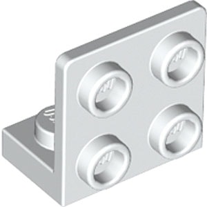 Angular Plate 1.5 Bot. 1 x 2 2/2 (White)