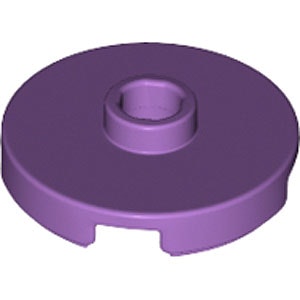 Plate Round with 1 Knob (Medium Lavender)